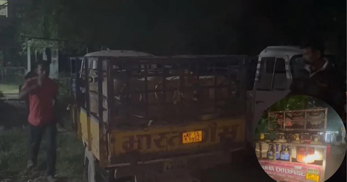 रीवा के रिहायशी इलाके से 25 कॉमर्शियल सिलेंडर जब्तः द्वारिका नगर के गोदाम में रखे थे; खाद्य विभाग और पुलिस की संयुक्त कार्रवाई