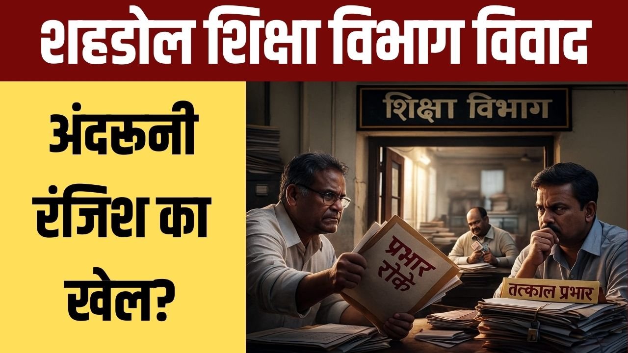 शहडोल शिक्षा विभाग में प्रभार वितरण को लेकर विवाद… दो अलग आदेशों से उठे सवाल… शिकायतकर्ता का प्रभार रोका गया, जबकि दूसरे शिक्षक को मिली जिम्मेदारी… निजी रंजिश की चर्चाएँ तेज, जांच की मांग…