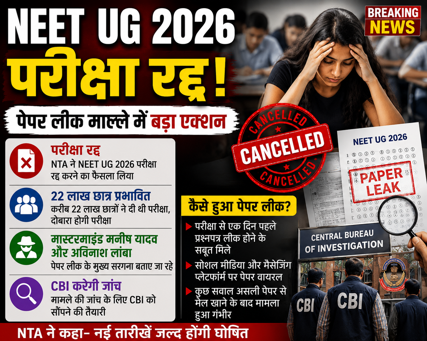 NEET 2026 पेपर लीक: