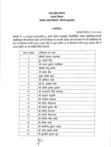 MP Promotion List 2026