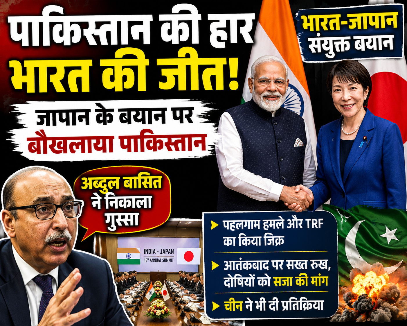 भारत-जापान संयुक्त बयान से पाकिस्तान में हलचल, पूर्व उच्चायुक्त अब्दुल बासित बोले- यह भारत की बड़ी कूटनीतिक जीत