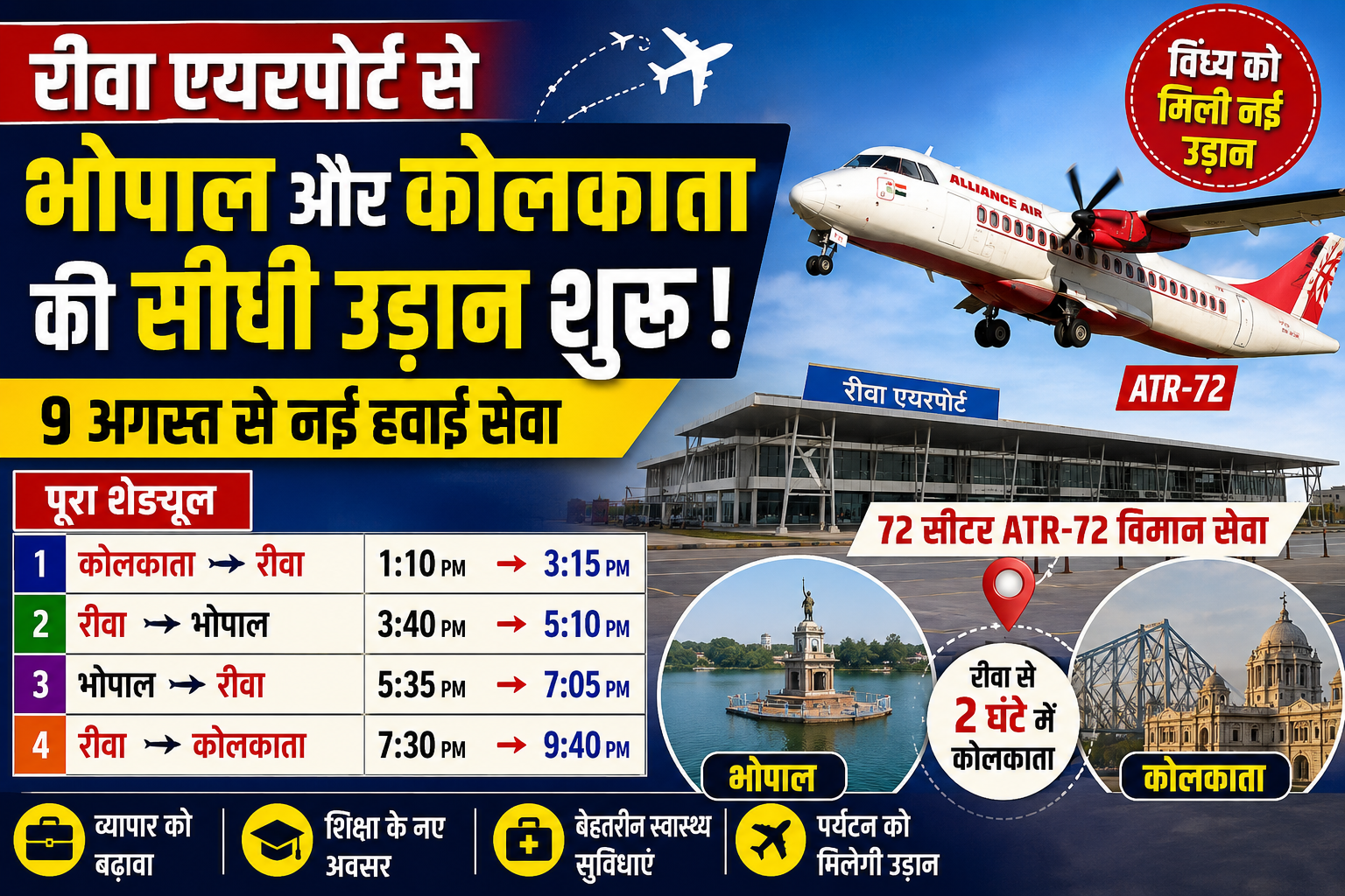 Rewa Flight 2026: रीवा