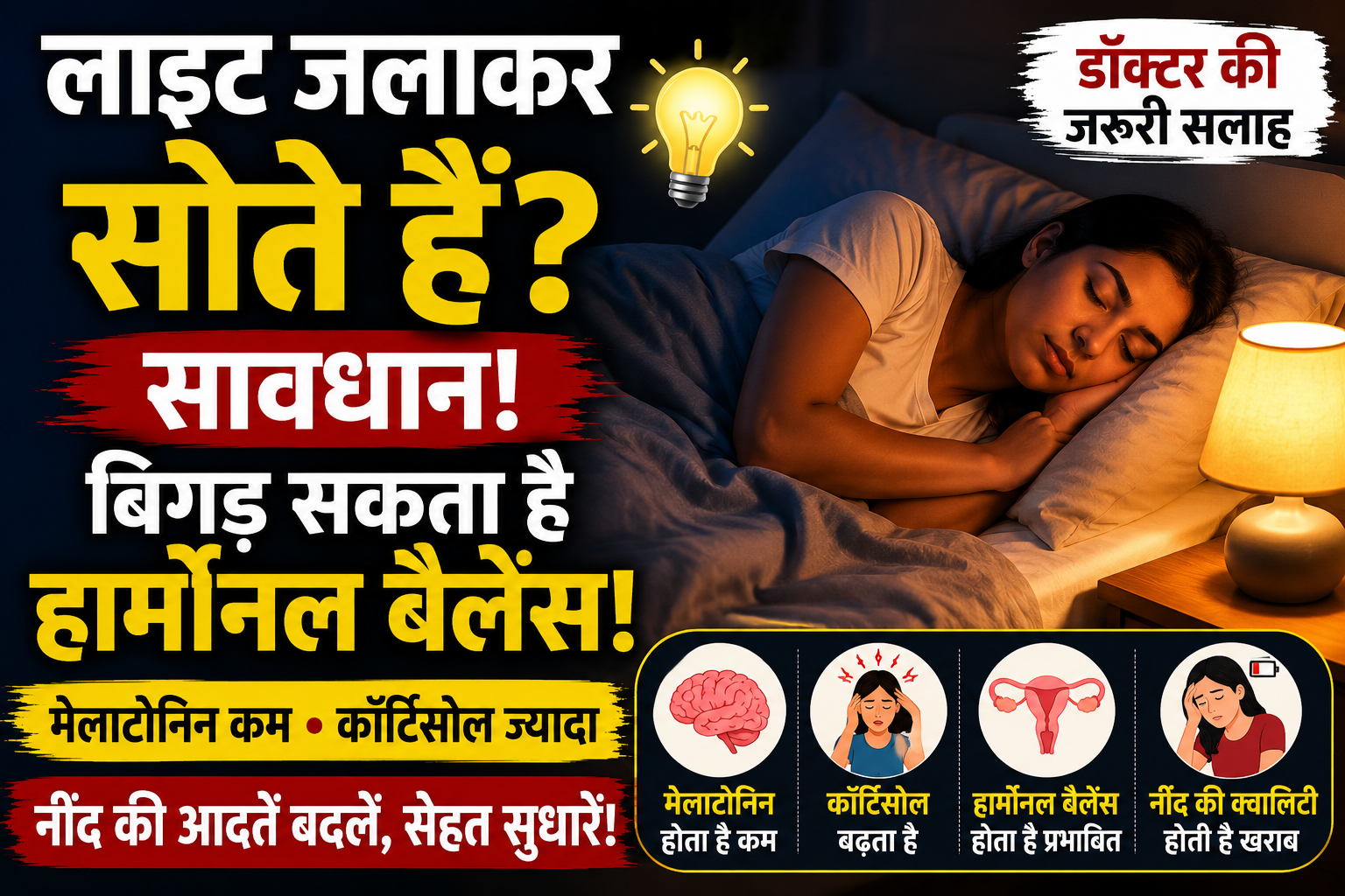 क्या लाइट जलाकर सोना हार्मोनल बैलेंस बिगाड़ सकता है? जानें डॉक्टर की सलाह